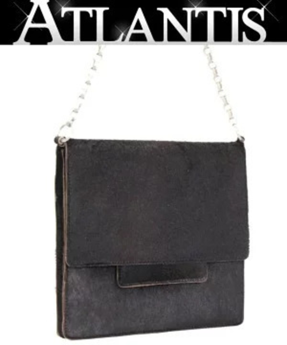 Bottega Veneta Chain Shoulder Bag Calfskin Brown